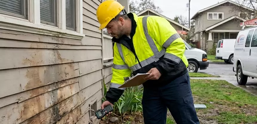 Water Damage Exterior Wall Peculiar